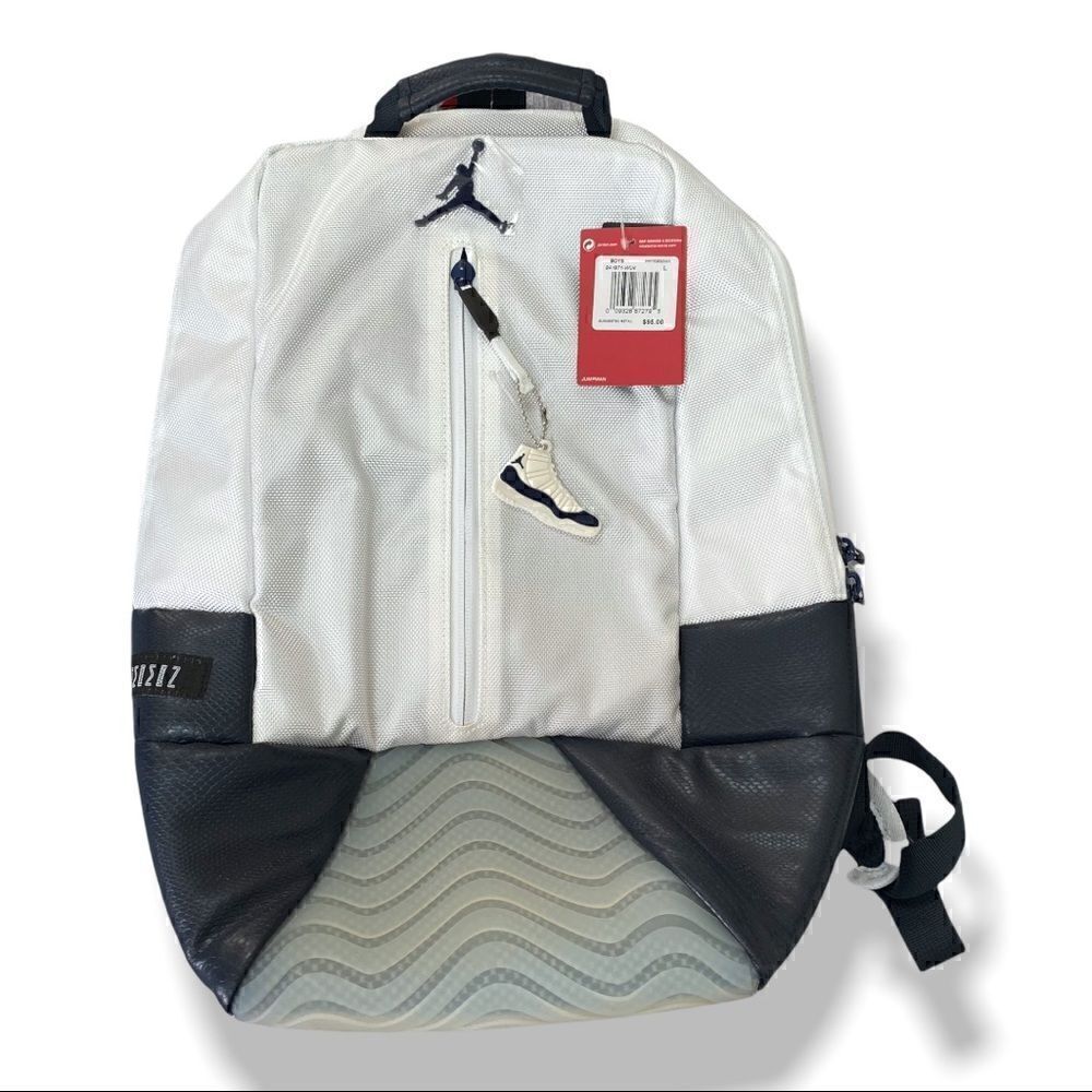 Nike Air Jordan Retro 11 Concord Jumpman Backpack Bag White/Obsidian 9A1971-WU4